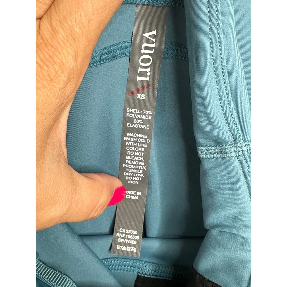 Vuori Stride Pocket Legging XS Teal Blue High Rise 7/8 Activewear VW429